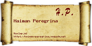 Haiman Peregrina névjegykártya